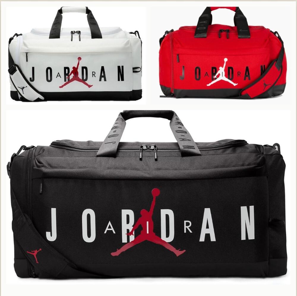 Jordan Red/Black/White Air Jordan Velocity Duffle Bag